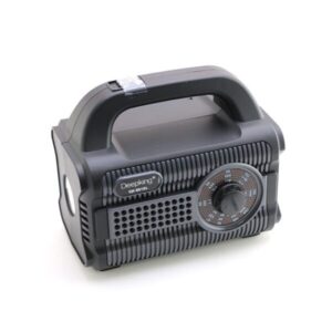 سیستم خورشیدی دیپکینگ DK-801SL با رادیو AM/FM، پخش موسیقی از بلوتوث، USB و کارت حافظه، چراغ قوه LED و باتری داخلی قابل شارژ. مناسب کمپینگ، سفر و شرایط اضطراری.