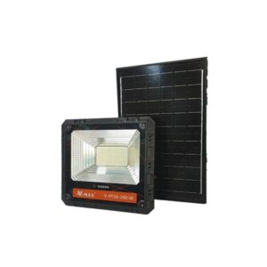 پروژکتور خورشیدی ویمکس PT28 با توان 200 وات، LED SMD و شارژ خورشیدی، مناسب روشنایی محیط باز، حیاط و پارکینگ، بدون نیاز به برق مستقیم.
