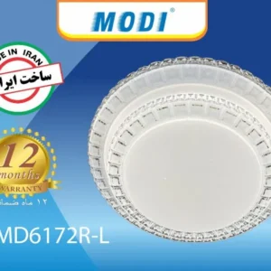 چراغ سقفی گرد کریستالی
